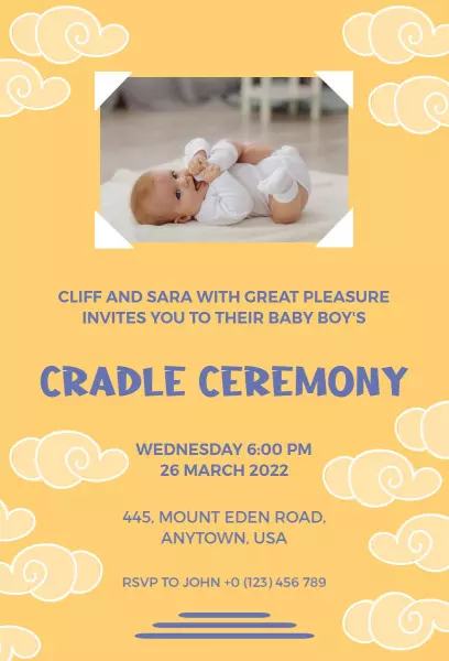 Detail Naming Ceremony Invitation Card Template Free Download Nomer 11