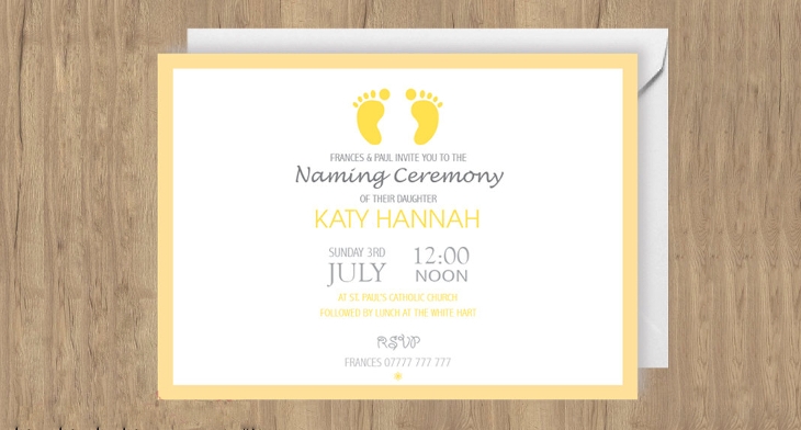 Detail Naming Ceremony Invitation Card Template Free Download Nomer 12