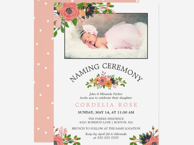 Detail Naming Ceremony Invitation Card Template Free Download Nomer 14