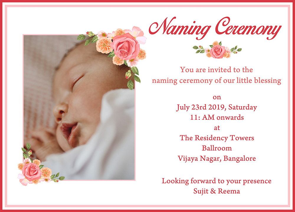 Detail Naming Ceremony Invitation Card Template Free Download Nomer 15