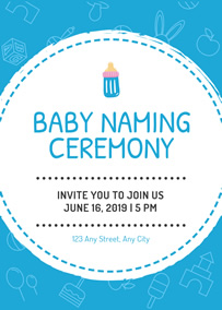 Detail Naming Ceremony Invitation Card Template Free Download Nomer 27