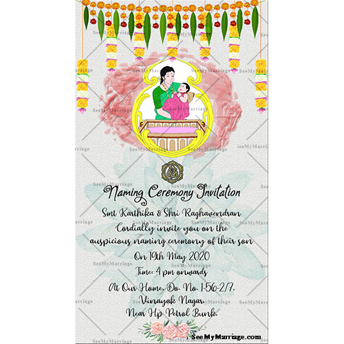 Detail Naming Ceremony Invitation Card Template Free Download Nomer 36