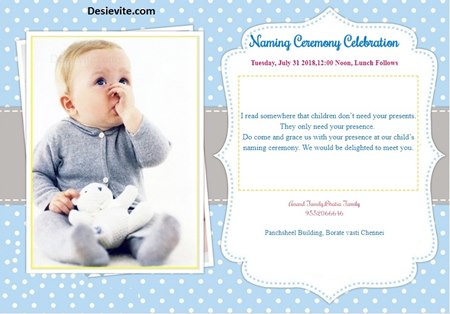 Detail Naming Ceremony Invitation Card Template Free Download Nomer 38