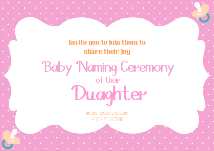 Detail Naming Ceremony Invitation Card Template Free Download Nomer 40