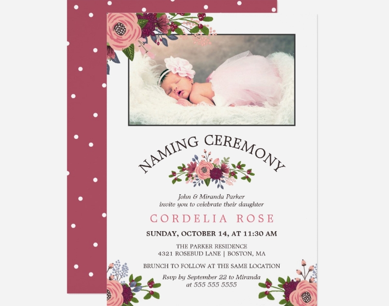 Detail Naming Ceremony Invitation Card Template Free Download Nomer 44