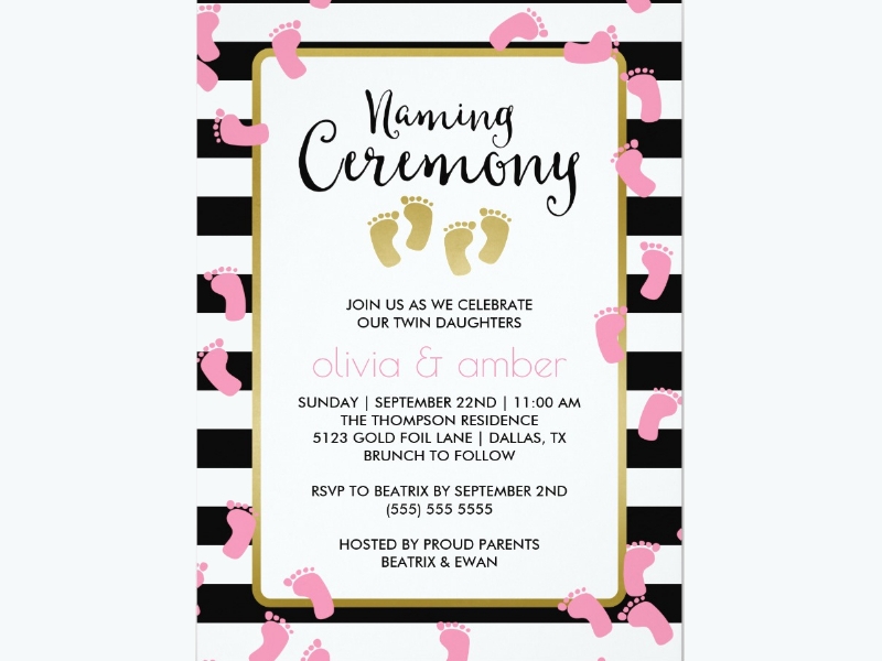 Detail Naming Ceremony Invitation Card Template Free Download Nomer 51