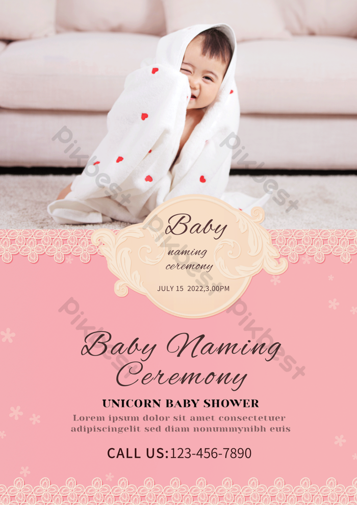 Detail Naming Ceremony Invitation Card Template Free Download Nomer 9