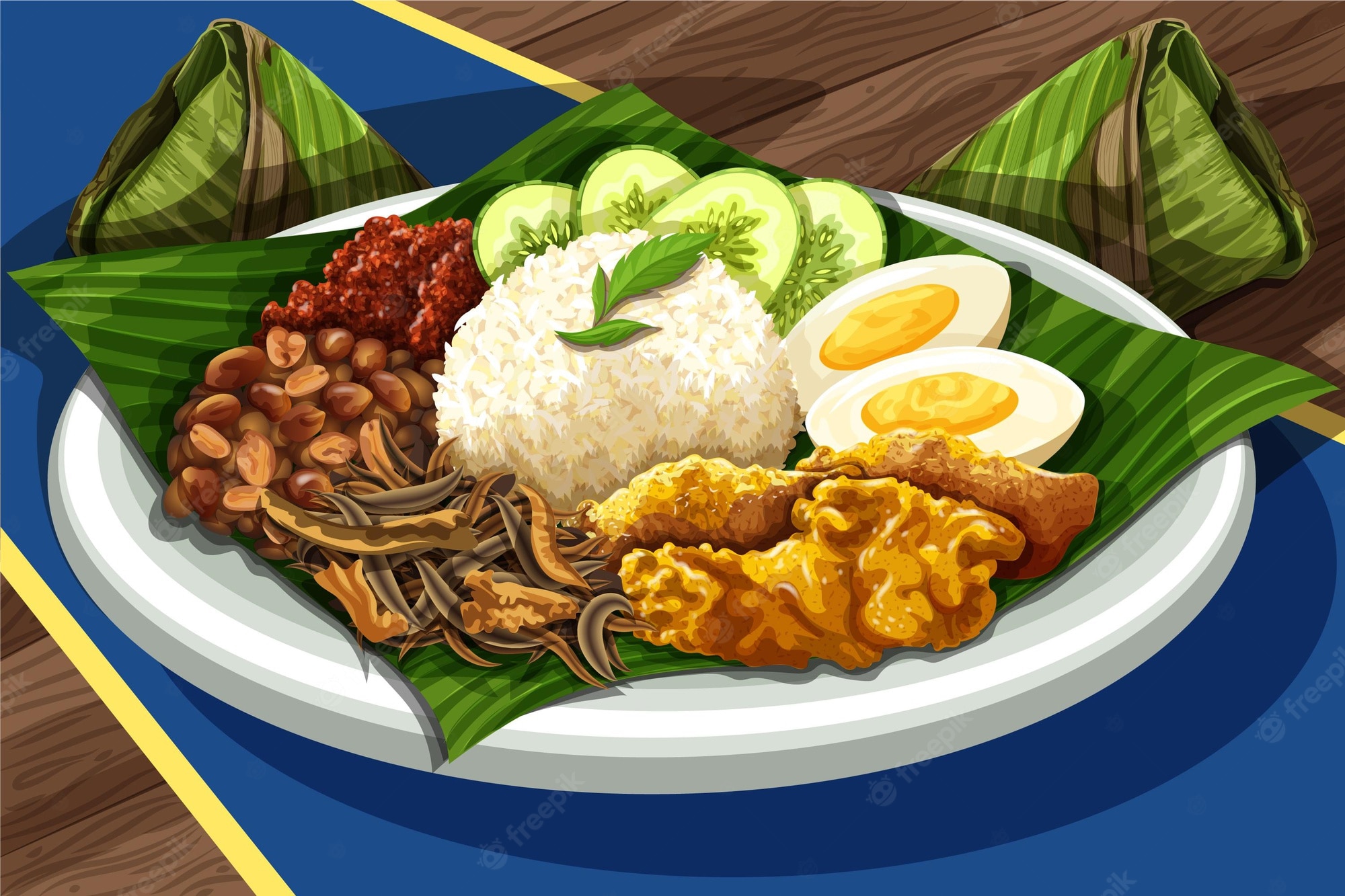 Detail Nasi Kuning Vektor Nomer 34