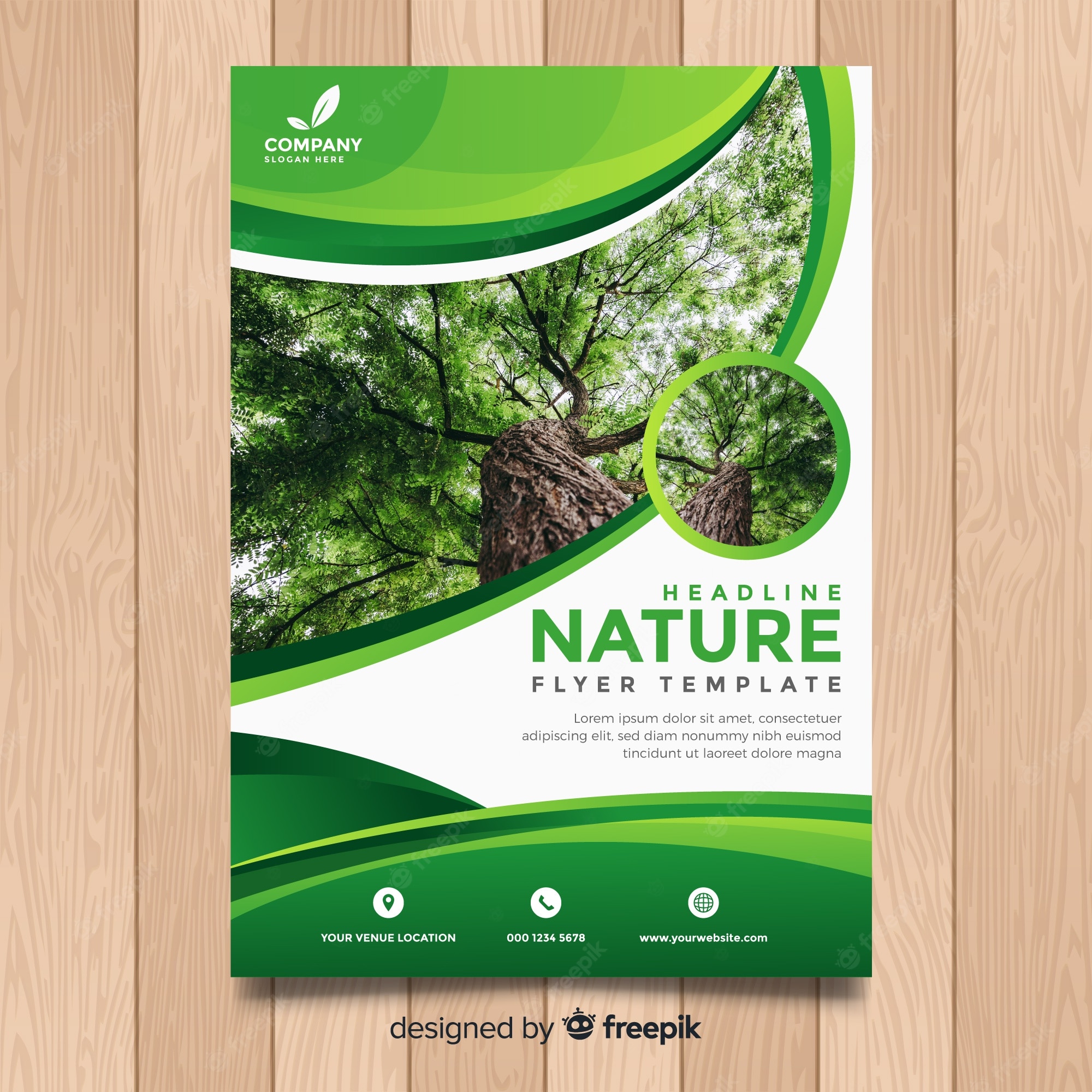 Detail Nature Brochure Template Nomer 14