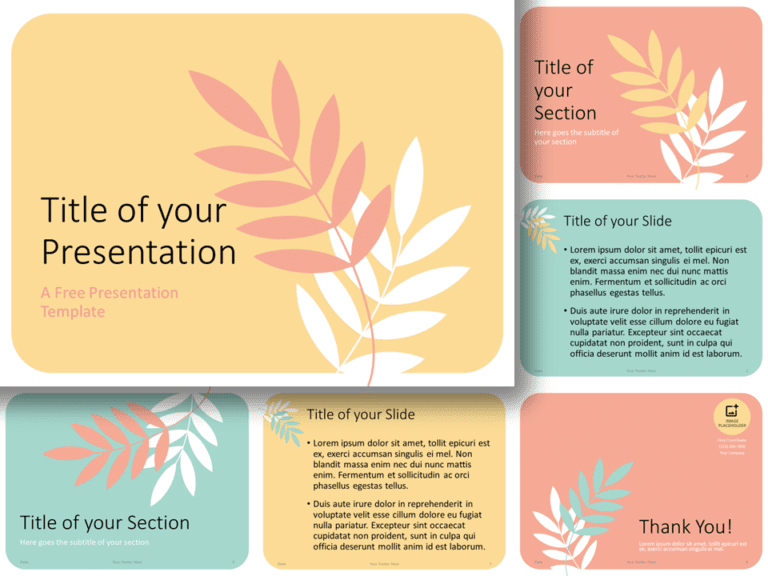 Detail Nature Ppt Template Nomer 30