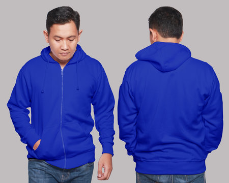 Detail Navy Blue Hoodie Template Nomer 38