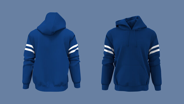 Detail Navy Blue Hoodie Template Nomer 44