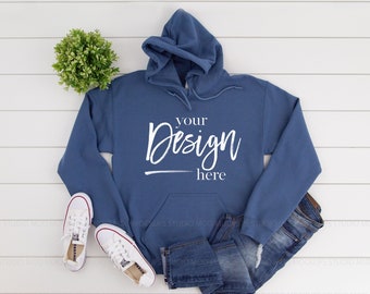 Detail Navy Blue Hoodie Template Nomer 49