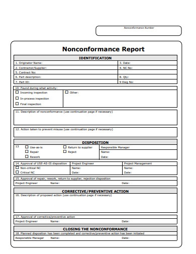Detail Ncr Report Template Nomer 10