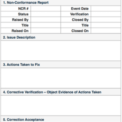 Detail Ncr Report Template Nomer 16