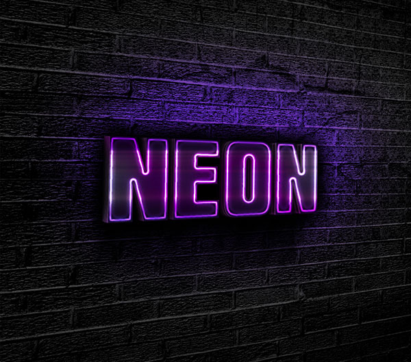 Detail Neon Text Photoshop Template Nomer 12