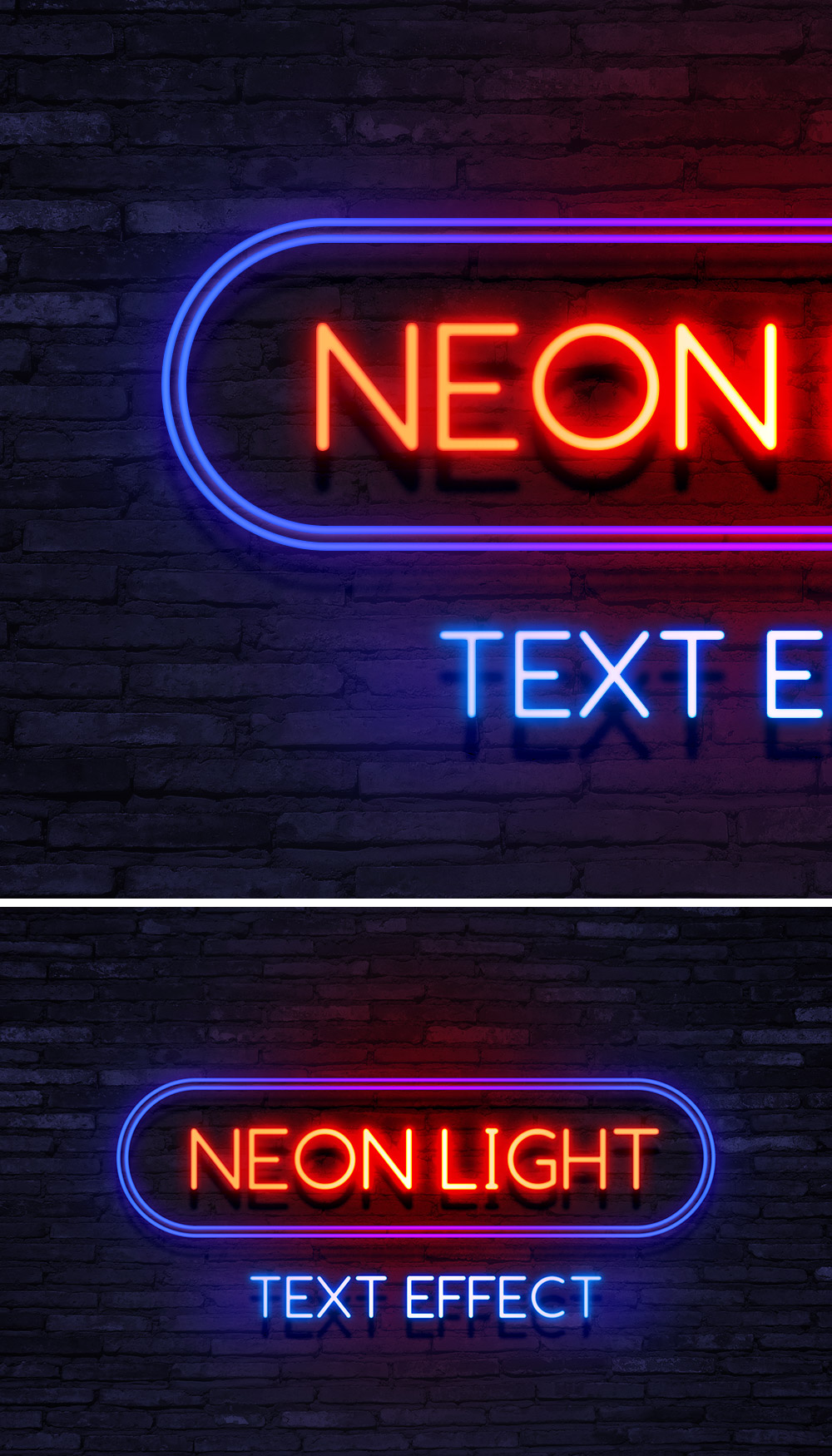 Detail Neon Text Photoshop Template Nomer 15
