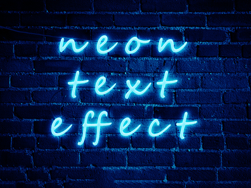 Detail Neon Text Photoshop Template Nomer 16