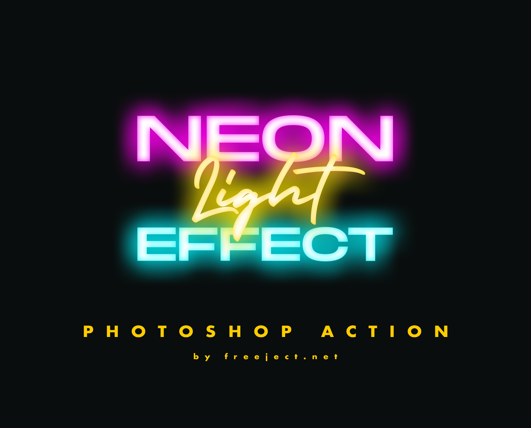 Detail Neon Text Photoshop Template Nomer 19