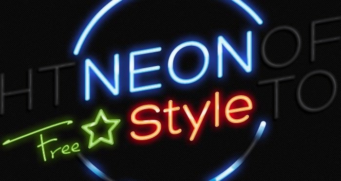 Detail Neon Text Photoshop Template Nomer 38