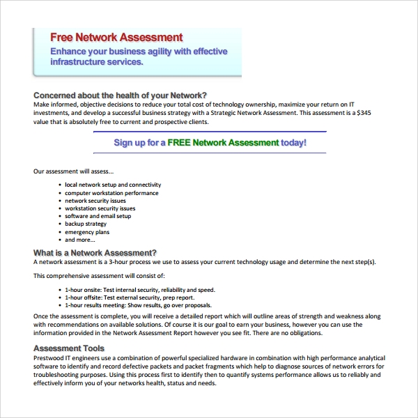 Detail Network Assessment Document Template Nomer 3