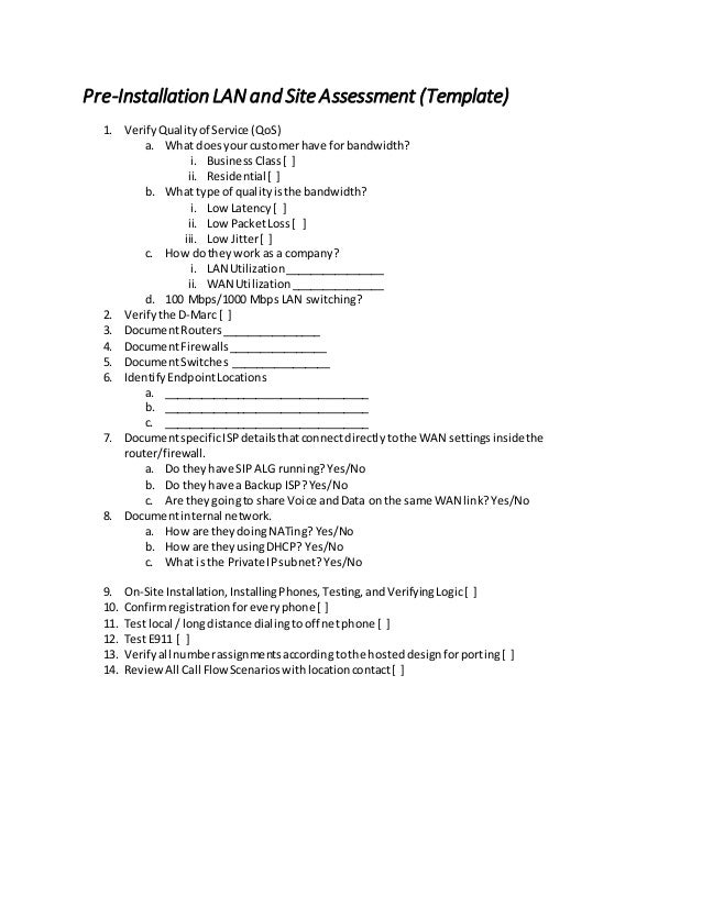 Detail Network Assessment Document Template Nomer 55