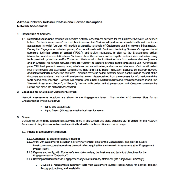 Detail Network Assessment Document Template Nomer 8