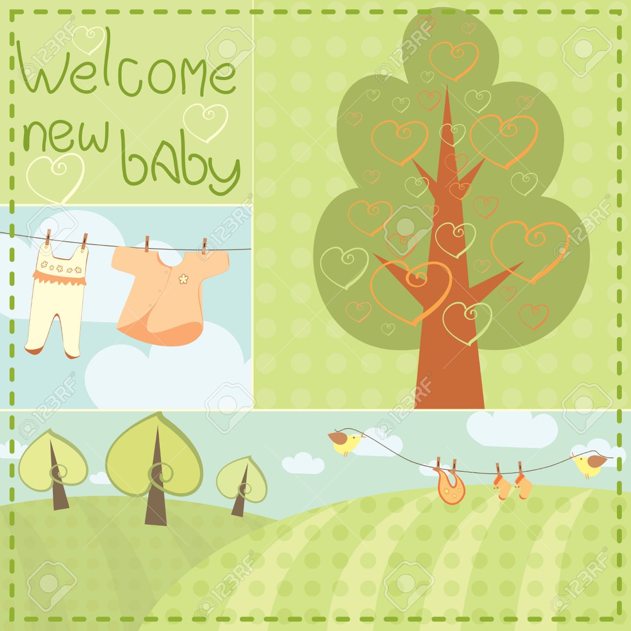 Detail New Baby Card Template Nomer 18