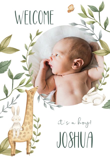 Detail New Baby Card Template Nomer 6