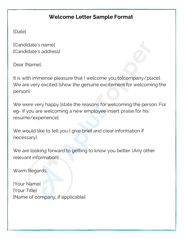 Detail New Employee Welcome Letter Sample Template Koleksi Nomer 13