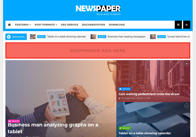 Download News Blogger Template Nomer 23