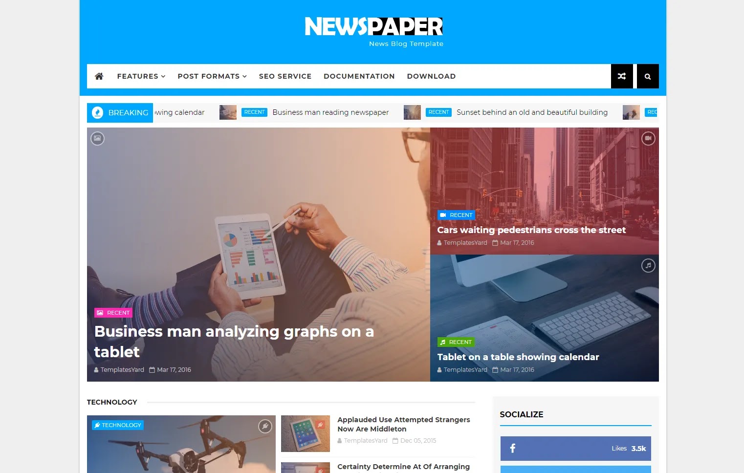 Detail News Blogger Template Nomer 46