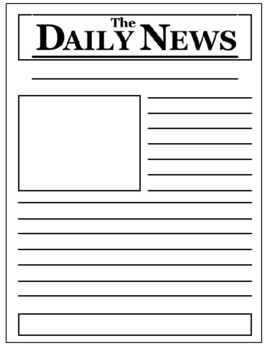 Detail Newspaper Template Worksheet Nomer 35