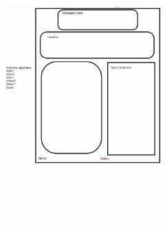 Detail Newspaper Template Worksheet Nomer 52