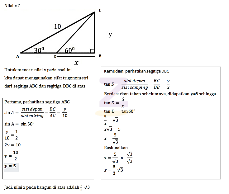 Detail Nilai X Pada Gambar Berikut Adalah Nomer 5