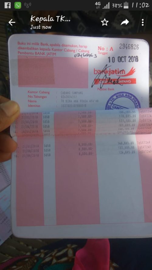 Detail No Rekening Bank Jatim Di Buku Tabungan Nomer 14