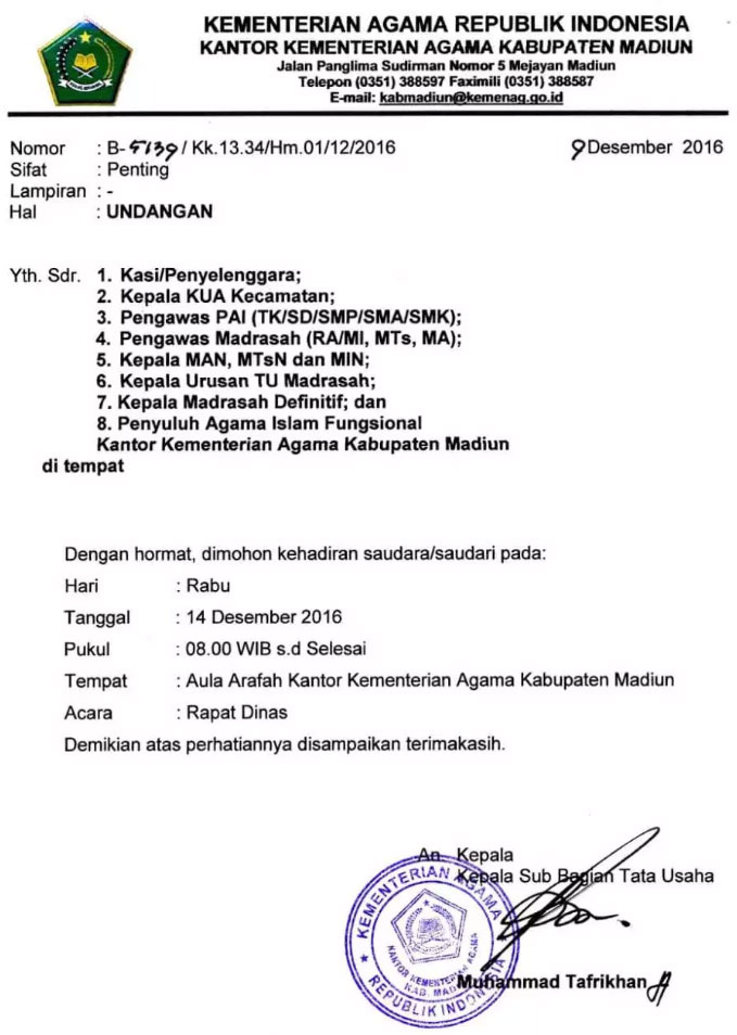 Detail Nomor Surat Untuk Undangan Nomer 16