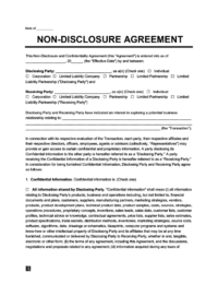 Detail Non Disclosure Form Template Nomer 37