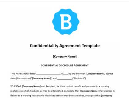 Detail Non Disclosure Form Template Nomer 48