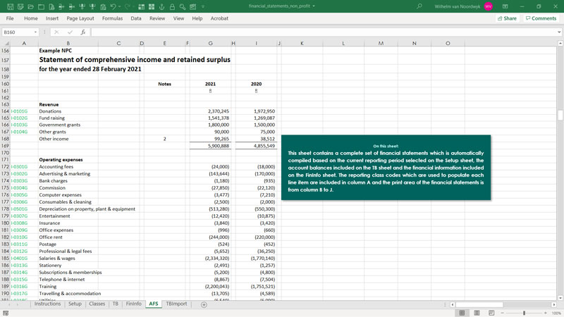 Detail Non Profit Financial Report Template Nomer 10