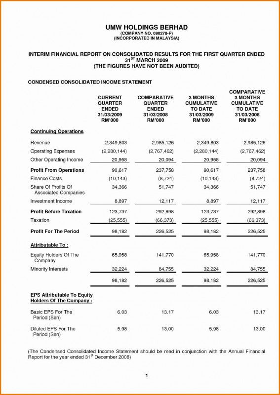 Detail Non Profit Financial Statement Template Nomer 24