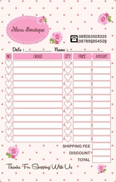 Download Nota Online Shop Desain Nomer 1