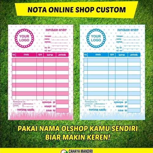 Detail Nota Online Shop Desain Nomer 12