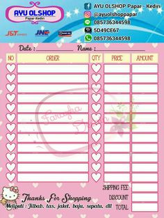 Detail Nota Online Shop Desain Nomer 19