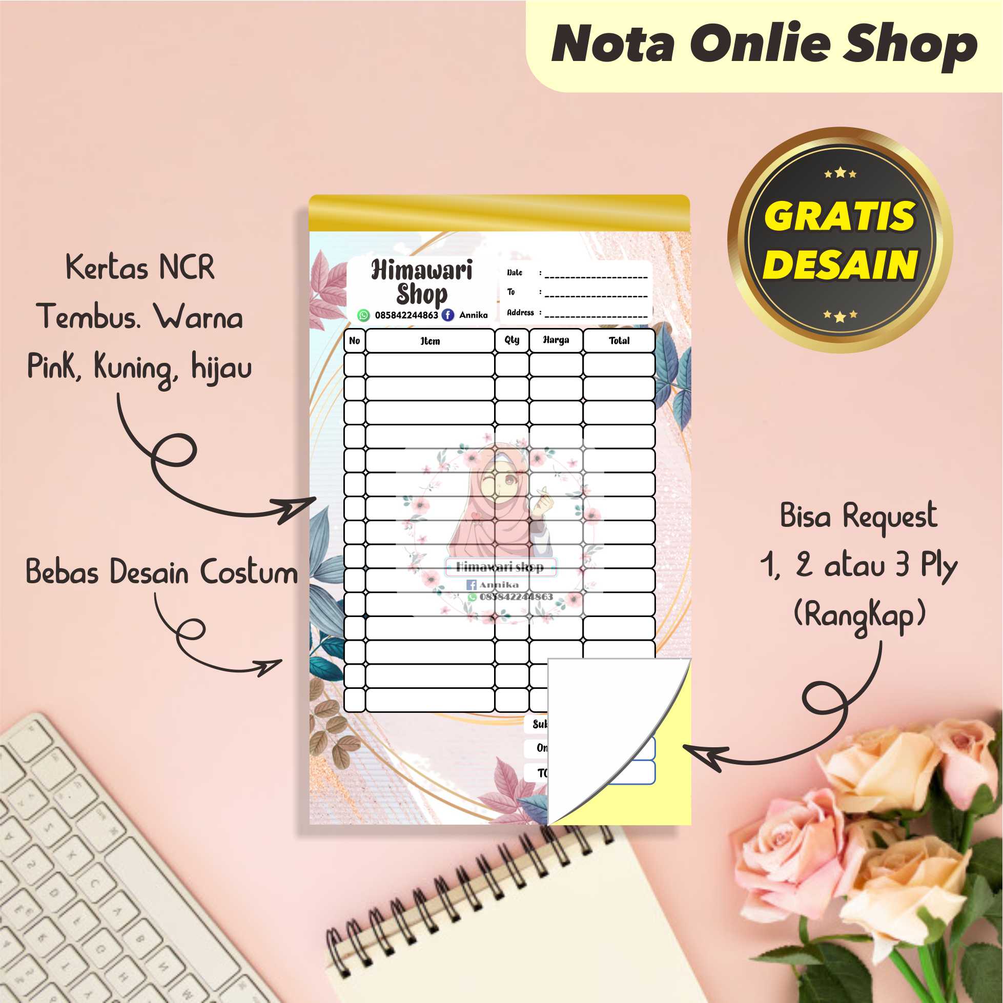 Detail Nota Online Shop Desain Nomer 9