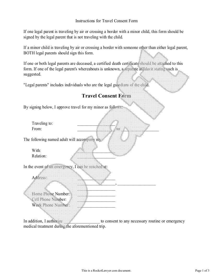 Detail Notarized Travel Consent Letter Template Nomer 27