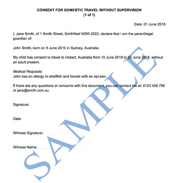 Detail Notarized Travel Consent Letter Template Nomer 34
