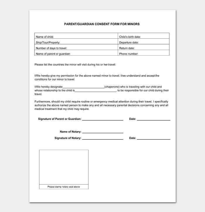 Detail Notarized Travel Consent Letter Template Nomer 52