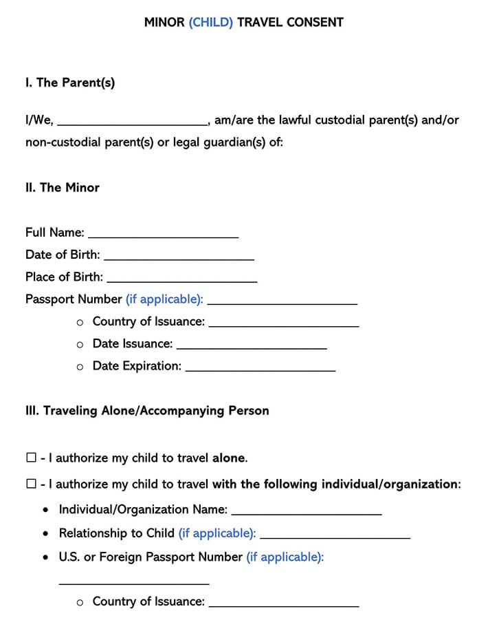 Detail Notarized Travel Consent Letter Template Nomer 8