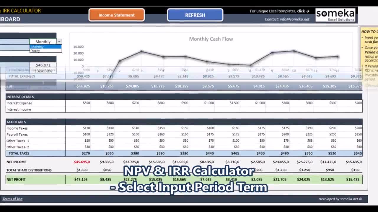 Detail Npv Irr Roi Excel Template Nomer 36